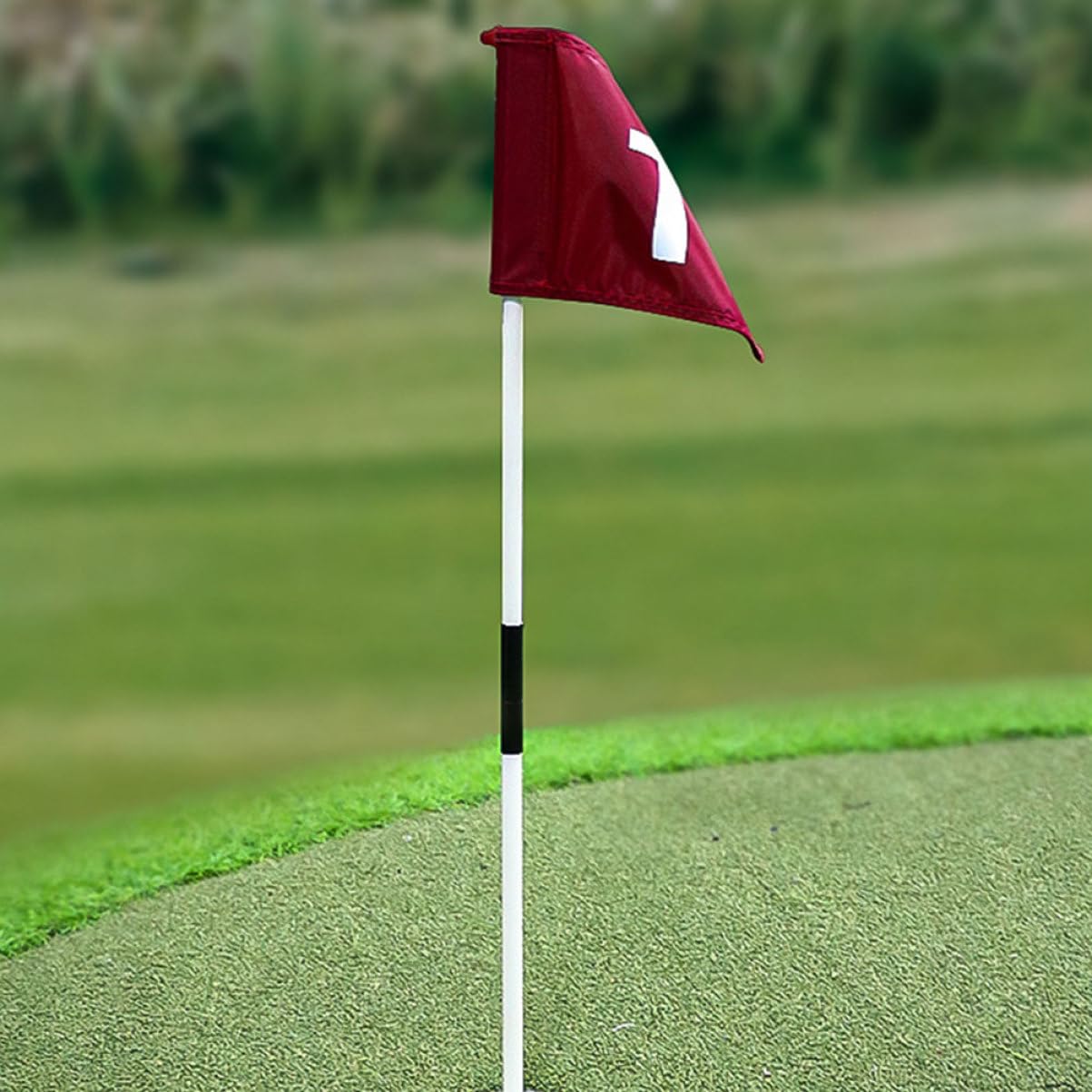 BESPORTBLE 1Satz Golf Flagpole mit Übungsflagge Hochwertige Golffahne für Trainingsplätze Nummerierter Flagge für Präzises für Golfer und Outdoor-aktivitäten