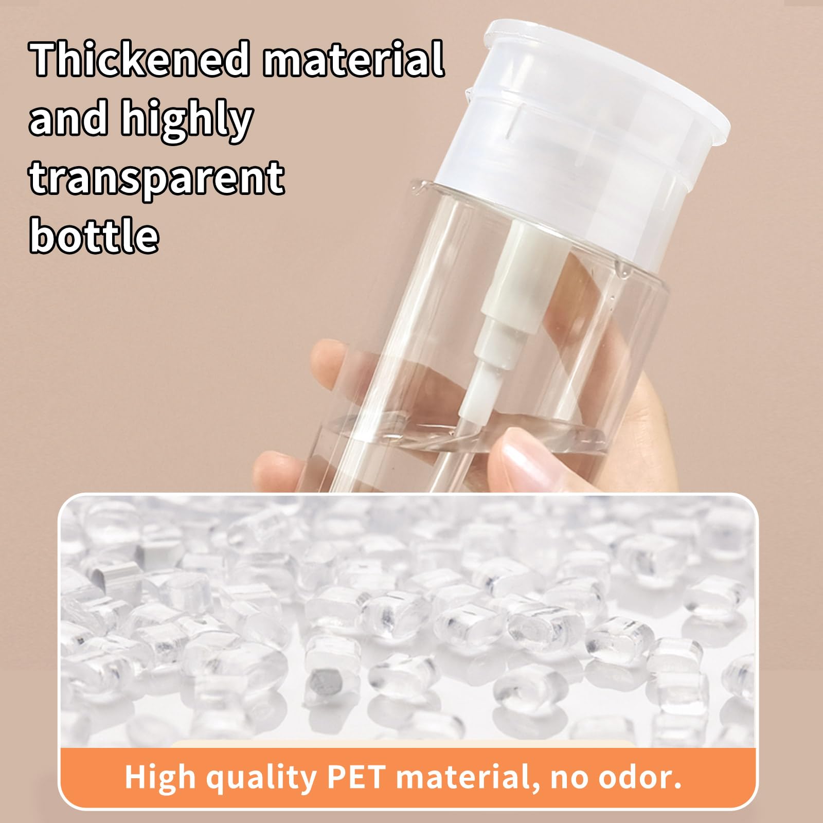 4 Pezzi Dispenser per Smalto, Pompa in Plastica, Contenitori per Liquidi, Bottiglie Vuote Riutilizzabili con Pompa, Bottiglia Trasparente per Smalto e Struccante