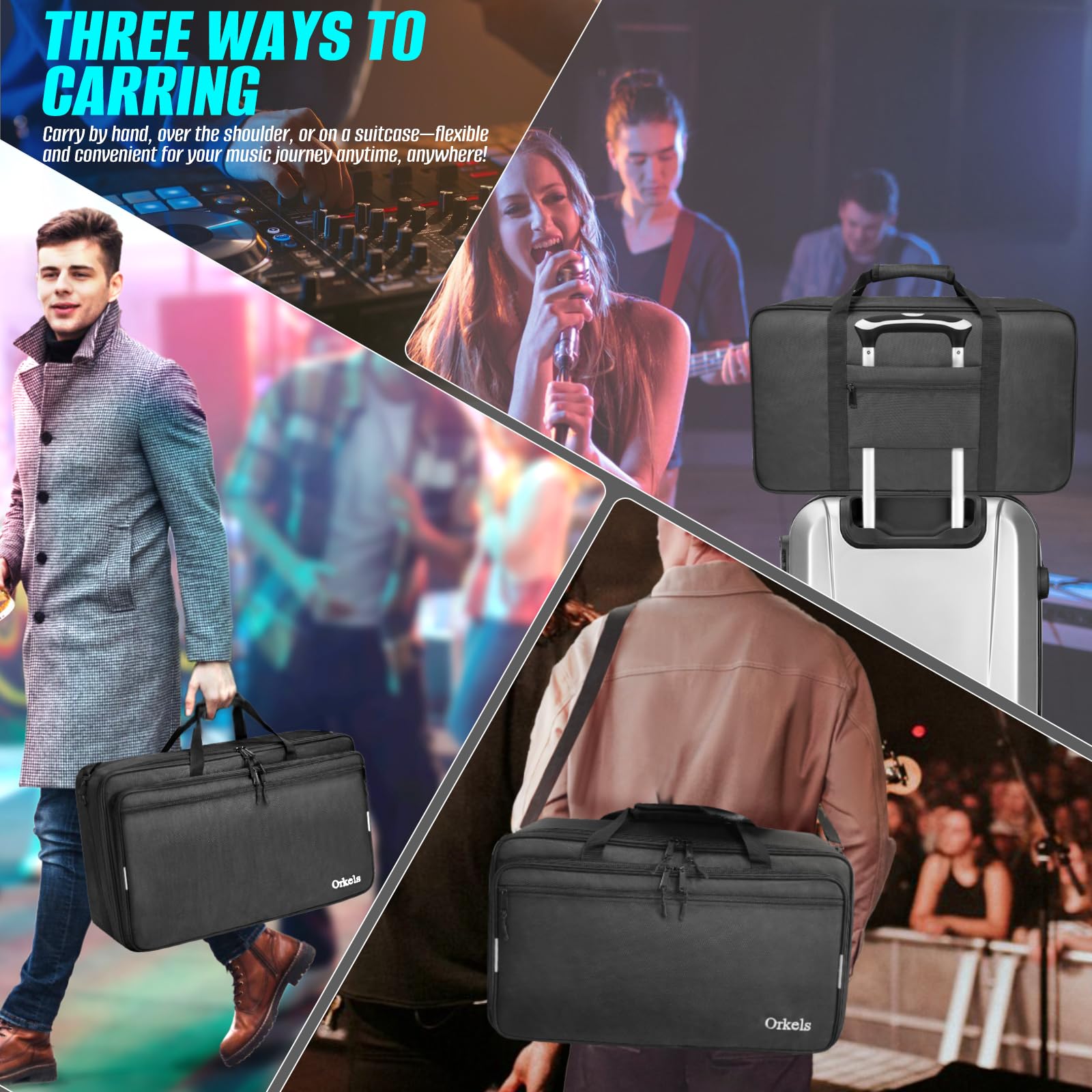 SUNDOY Borsa imbottita per controller DJ DDJ-FLX10, DDJ-GRV6, DDJ-REV5, DDJ-REV7, DDJ-FLX6-GT, DDJ-800, XDJ-RR, DDJ-1000SRT, RX, S8, DDJ SX, SX2, SX3, Inpulse 500