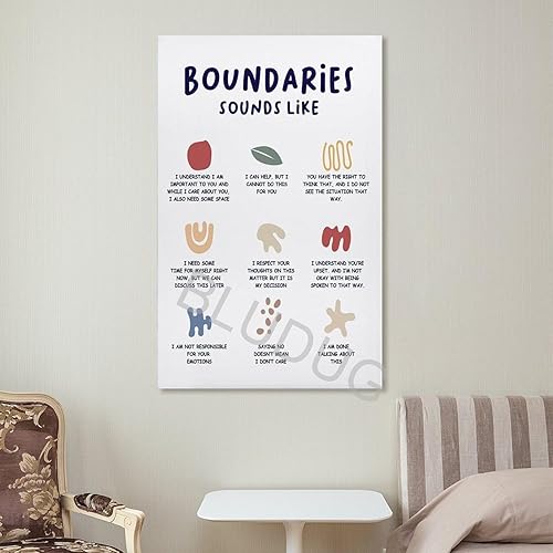 Miniatura 7 de Los límites suenan como pósteres de terapia de autoestima, decoración de oficina, consultoría, arte de pared, pósteres e impresiones artísticas de