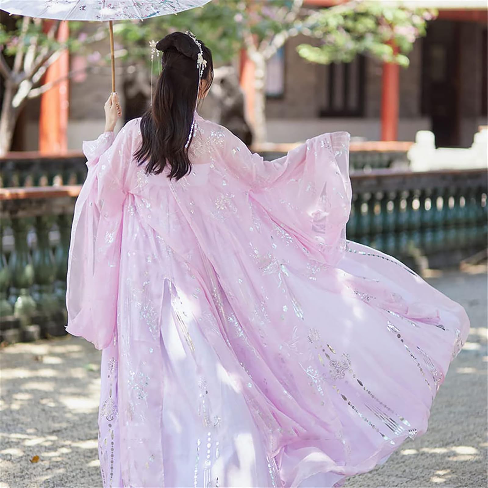 Abito Tradizionale Cinese da Donna (S-3XL), Taglie Forti - Costume da Principessa per Danza Femminile,M,C