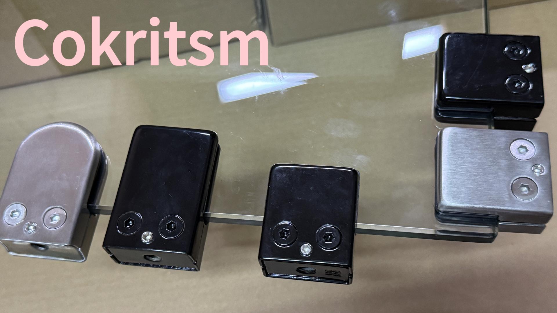 4 stuks roestvrij staal 304 glas naar glas klem 1012mm zwart 90 graden