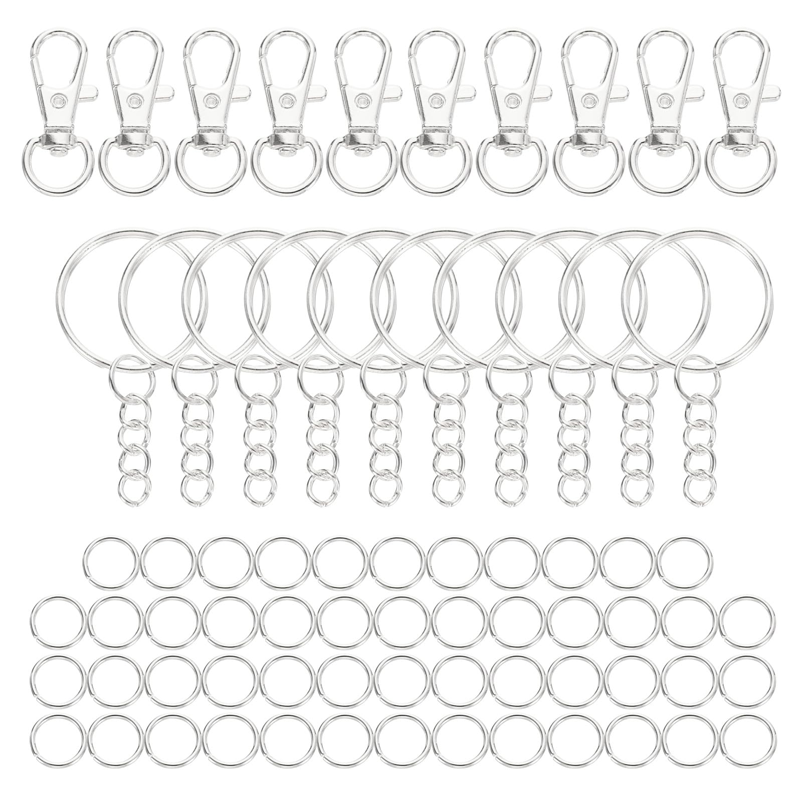 Fermoirs mousquetons de 32 mm robustes et anneaux pour fixations sûres