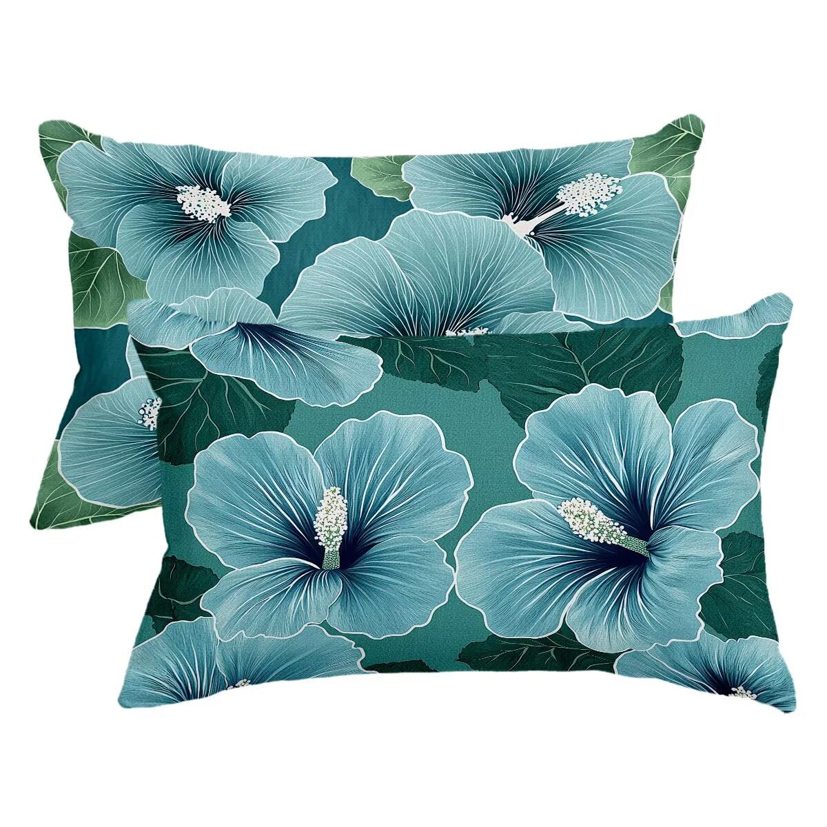 Housse coussin exterieur impermeable bleu canard pour sublimer votre canapé de balcon et jardin