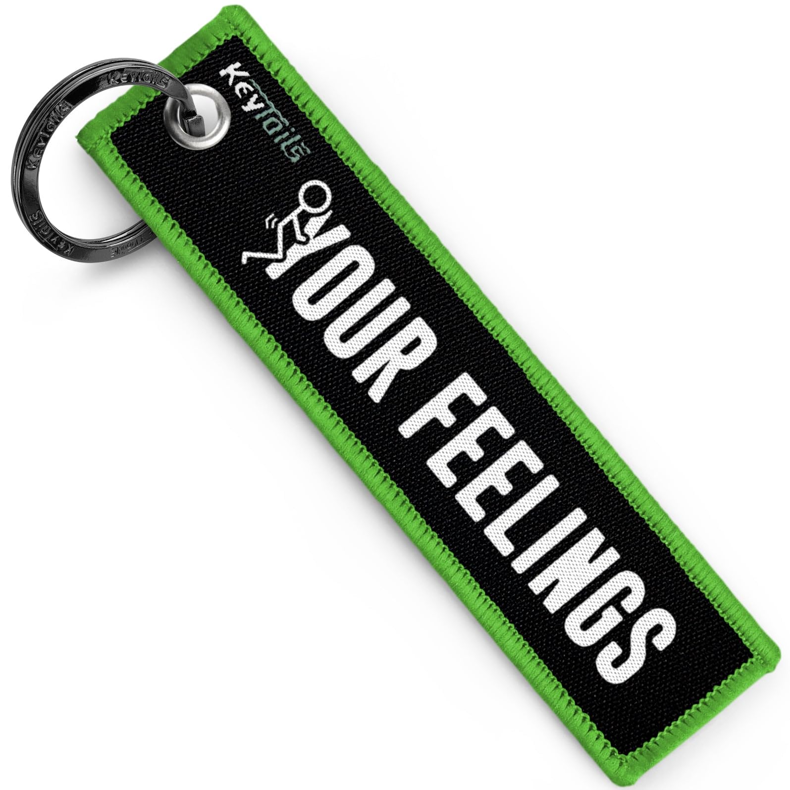 KEYTAILS Keychains, Premium Quality Key Tag for Cars, Trucks, Motorcycle, Sportbike, Scooters, ATV, UTV [F Your Feelings]