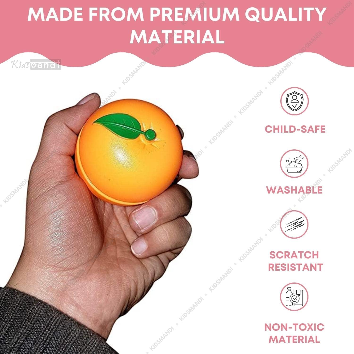 Kids Mandi Slice & Play Fruit and Vegetable Set | Interactive Pretend Play Toy with Realistic Sliceable Fruits and Vegetables | Cutting Food for Kids - 18pcs - Image 3 thumbnail