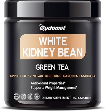 White Kidney Bean Complex with Green Tea, Apple Cider Vinegar, Berberine HCl, Garcinia Cambogia & Black Pepper 150 Vegetarian Capsules 1-Capsule Daily