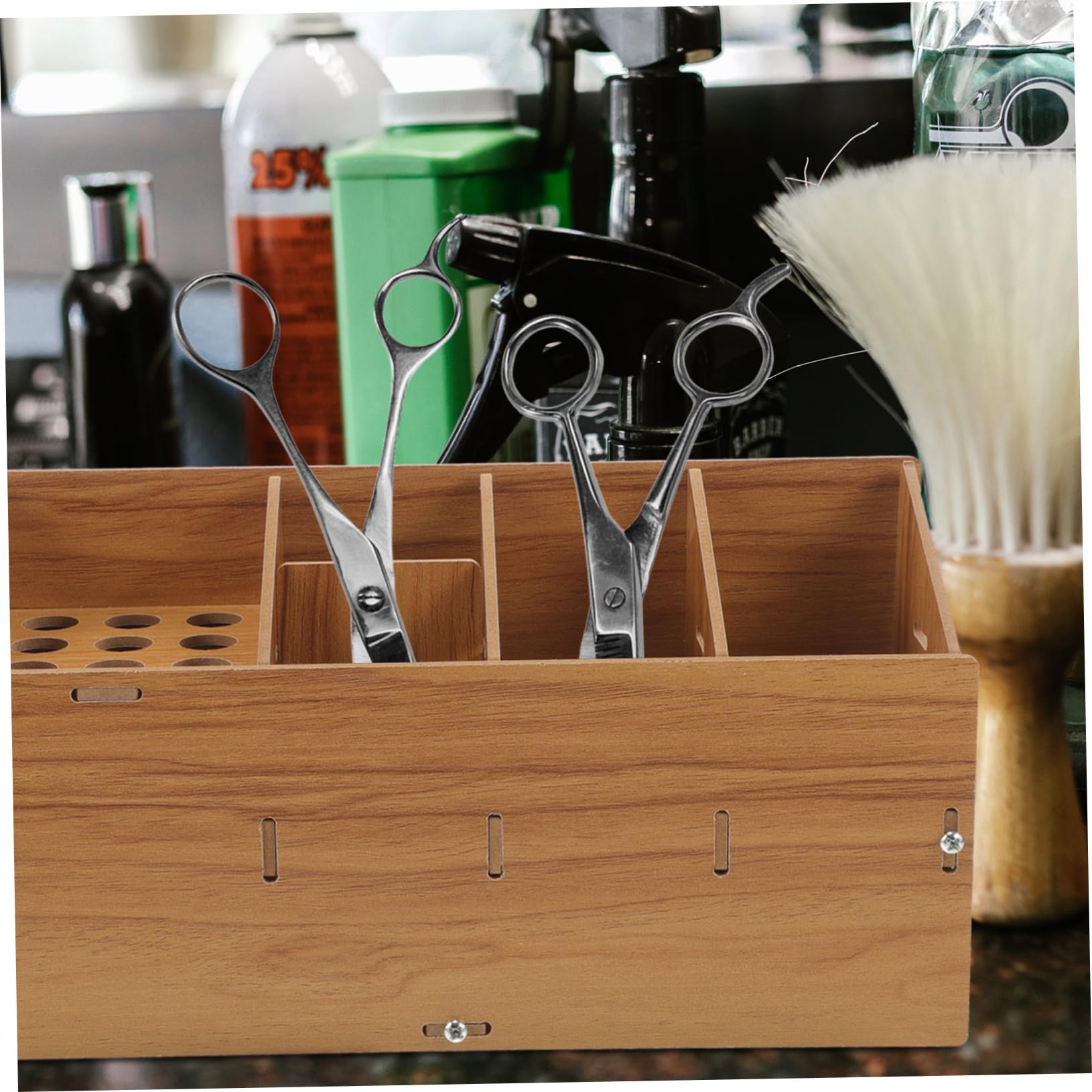 Gogogmee Barber Organizer Hair Stylist's Tool Storage Case Scissor Comb Holders