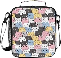 Vista 19 de MNSRUU Lunch Bags for Boys Girls, Wolf Reusable Insulated Lunch Box Thermal Meal Tote Kit, Cooler Bag Organizer with Adjustable Shoulder Strap