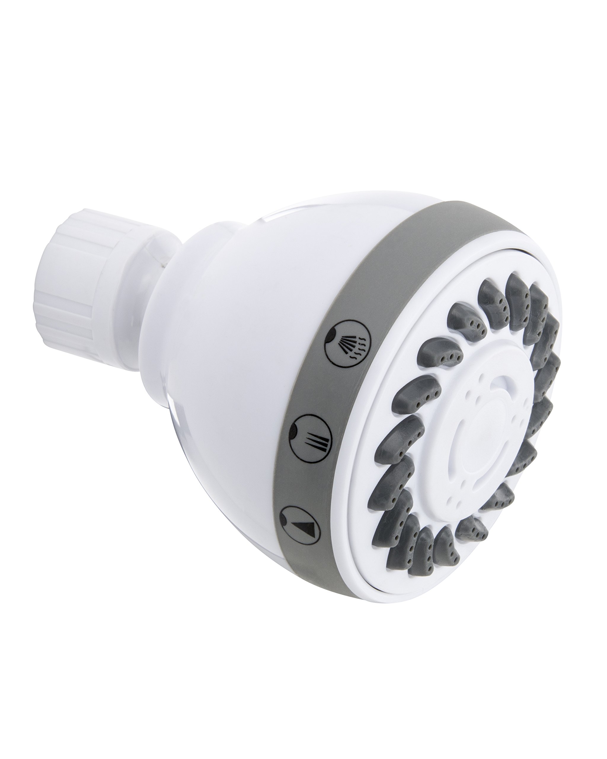 Plumb Pak K704WH Stylewise 3 Function Shower Head, White, 2.70"