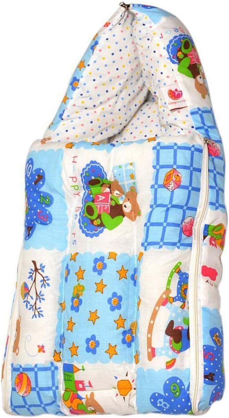 Orange and Orchid 3 in 1 Baby Cotton Bed Sleeping Bag (0-6 Months)