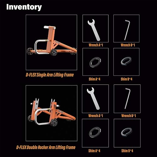 Miniatura 7 de Soporte de motocicleta elevación de motocicleta movible de 360 elevación de ruedas delanteras traseras de motocicleta resistente soporte de