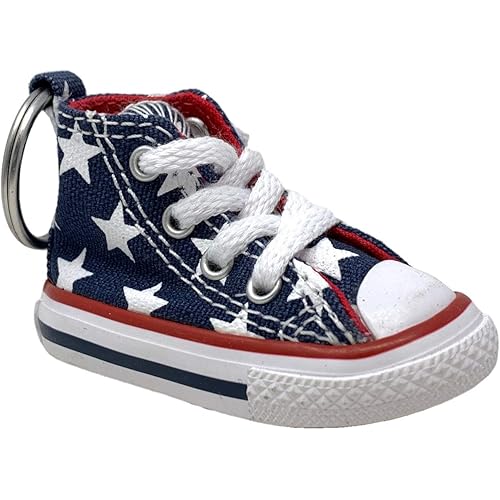 Converse Key Chain All Star Chuck Taylor Sneaker Keychain Authentic (Blue / Stars)