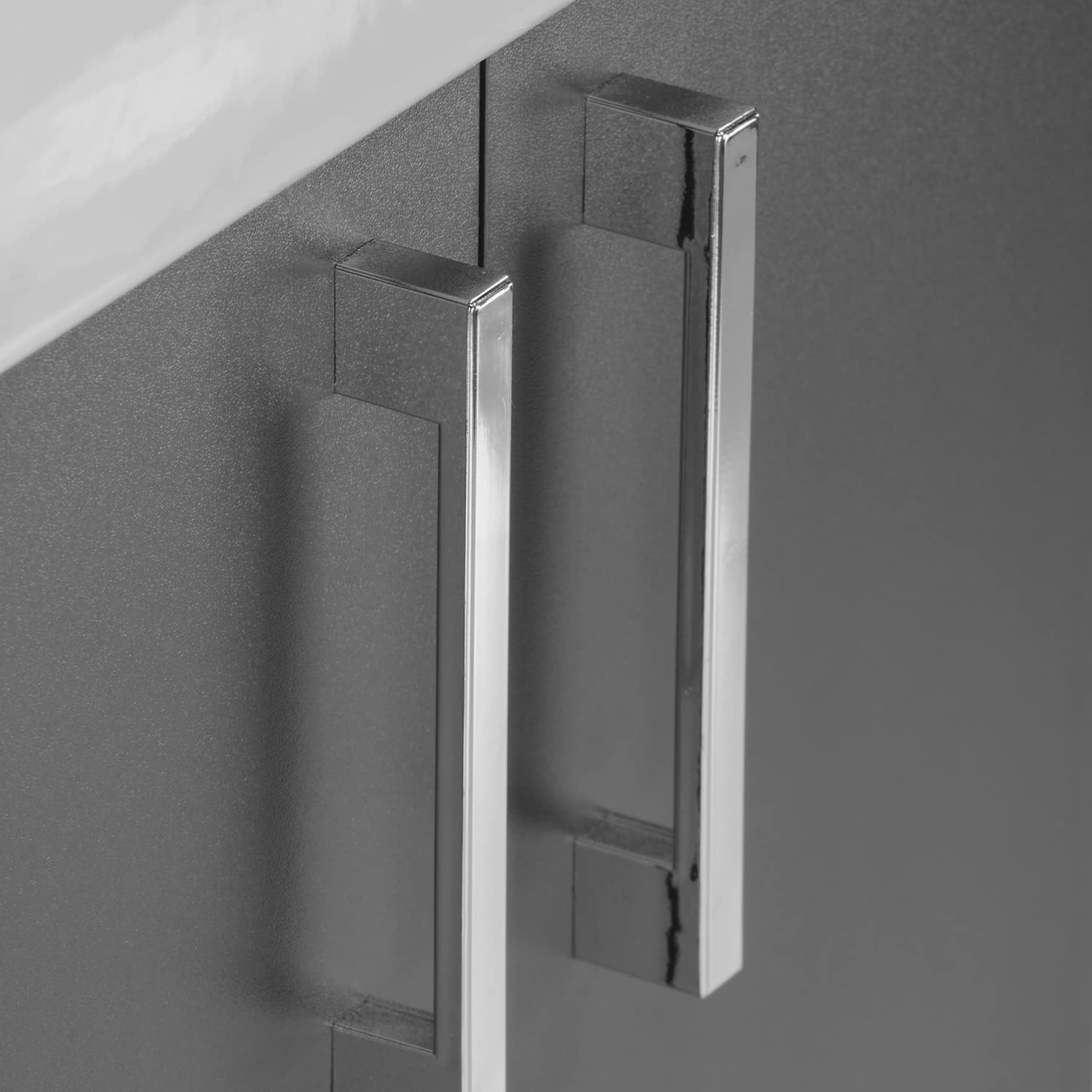 Waschbecken mit Unterschrank 41 x 50 x 21.5 cm (BxHxT) Majorka, Badezimmerschrank hängend, Waschtisch mit Unterschrank, Badezimmermöbel für Gäste WC, Waschbeckenunterschrank - Grau
