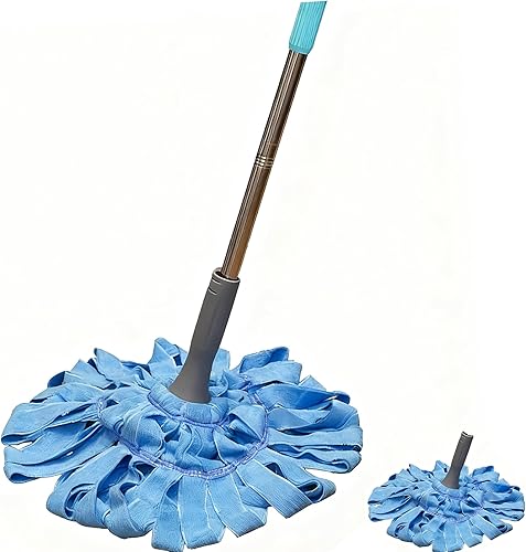 Trapeadores giratorios autoescurridores, escurrir con trinquete manos libres, mopa de microfibra con 1 repuesto adicional