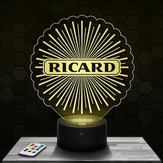 Lampe de chevet, Veilleuse Tactile avec Logo Ricard