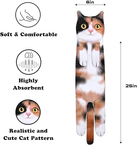 Vista 163 de Divertidas toallas de mano para el baño y la cocina, bonitas toallas decorativas decorativas para colgar en la cara, súper absorbentes, suaves