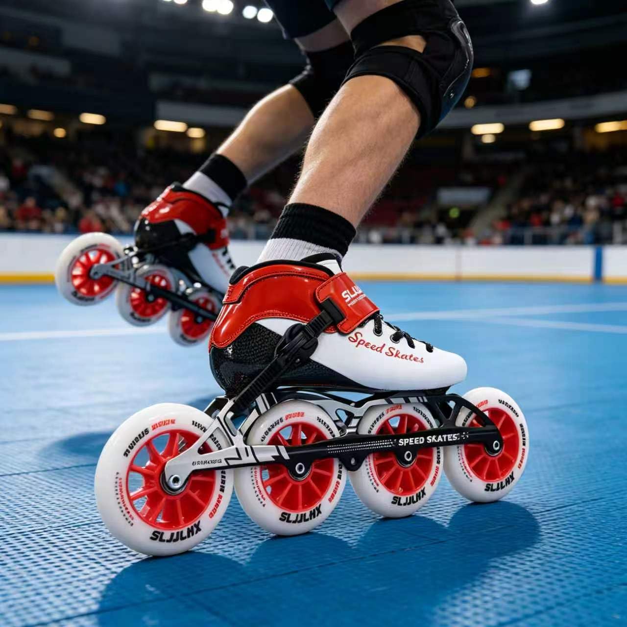 Pattini di velocità in linea per adulti per donne e uomini, pattini professionali per fitness da corsa, pattinaggio a rotelle ad alte prestazioni, nero