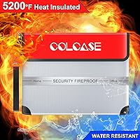 Vista 5 de Bolsa de documentos ignífuga con cerradura de 5200 con aislamiento térmico impermeable e ignífugo con cremallera, bolsa ignífuga