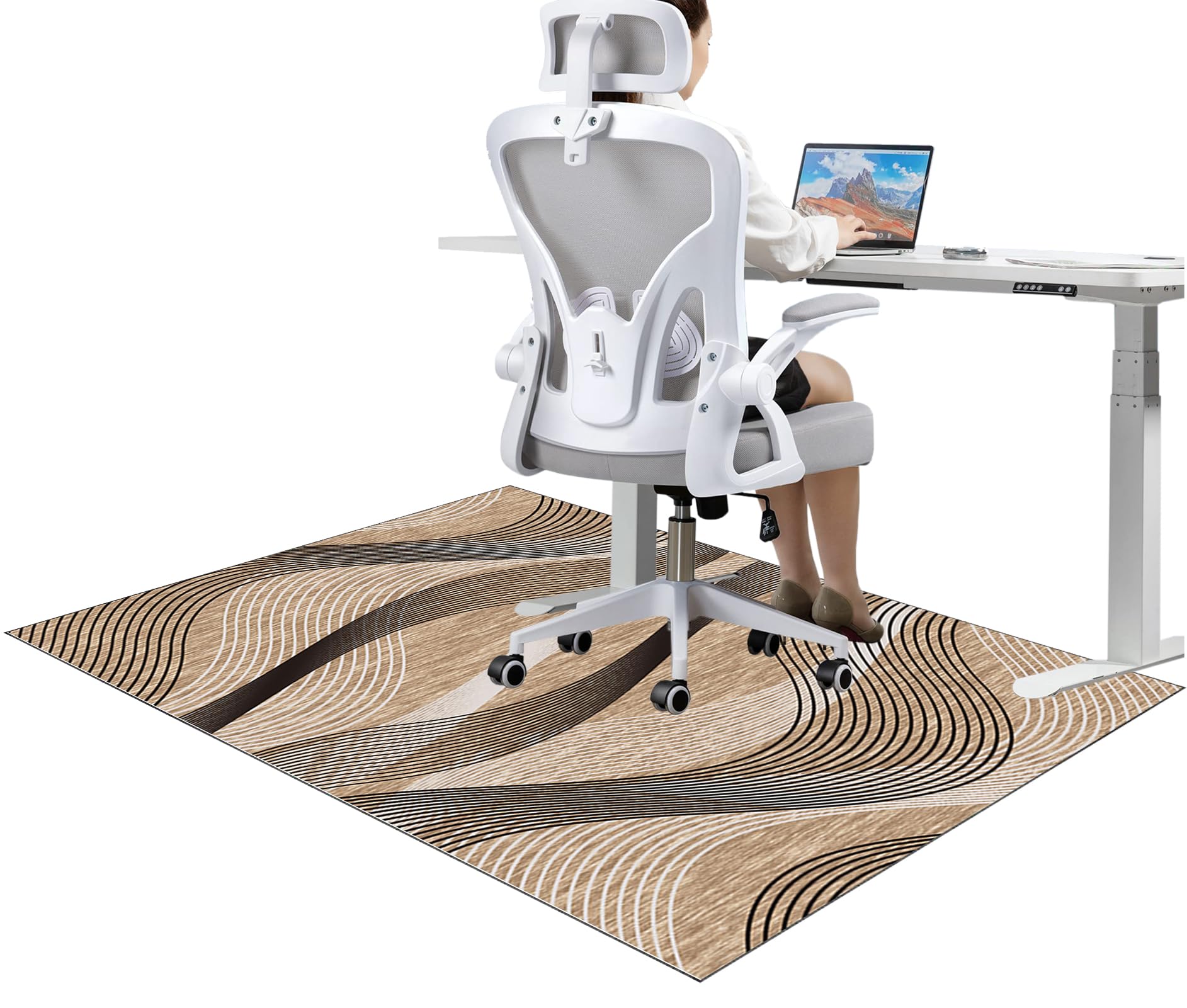 Chair mat for Hard Floors, desk chair mat for carpeted floors, Floor Protector for Rolling Chair,. 70 x 100 cm Office Chair Mat for Carpet, Floor Mats Wood/Tile Protection Mat for Office & Home