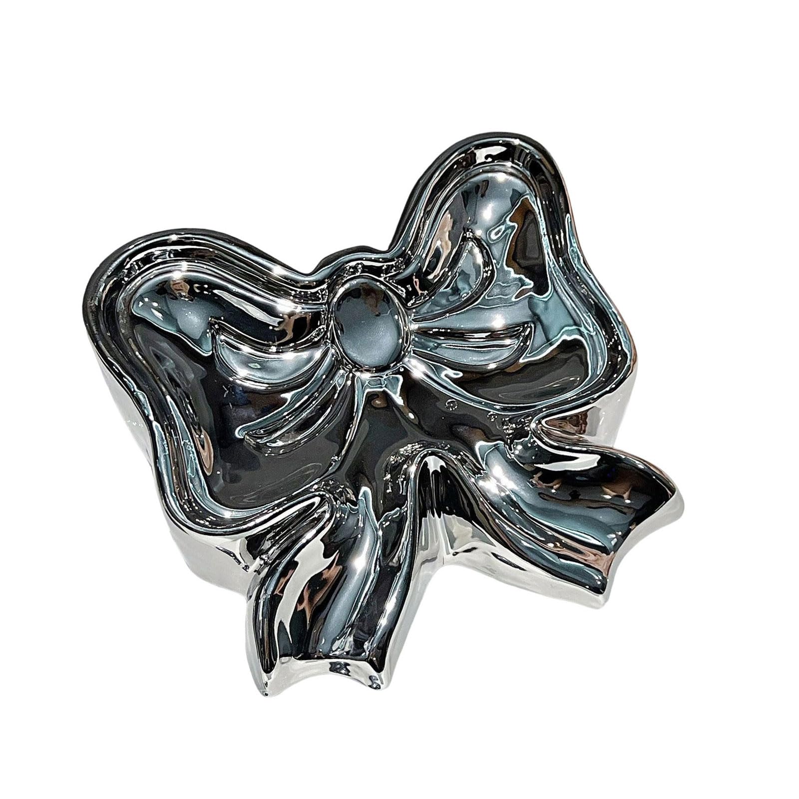 LiRRvb Ceramic Soap Holders with Bows Drainages Enhanceds Design Bathroom Counter Organizers Decorative Sink Tray Bathroom Soap Holder