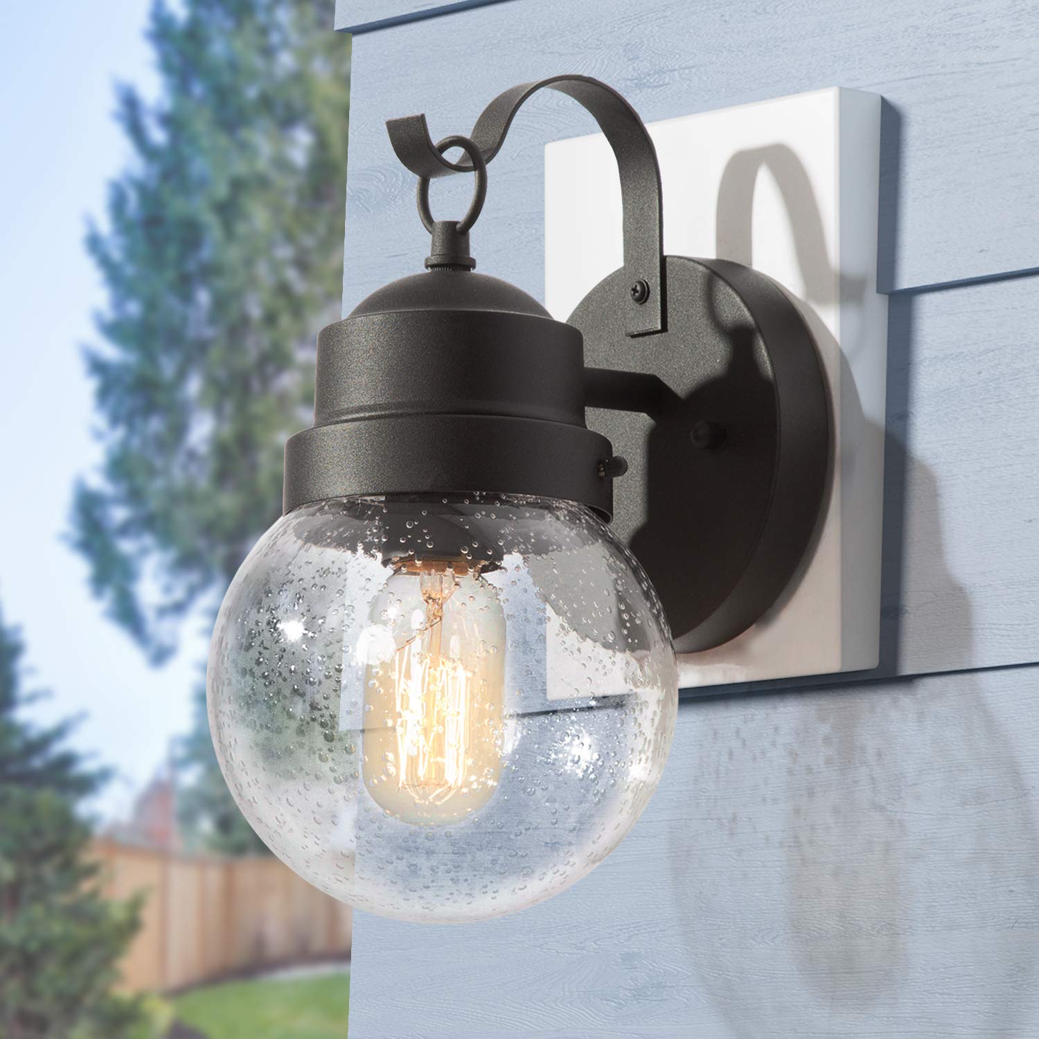Buy LOG BARN Exterior Light Fixture Modern Spherical Outdoor Light