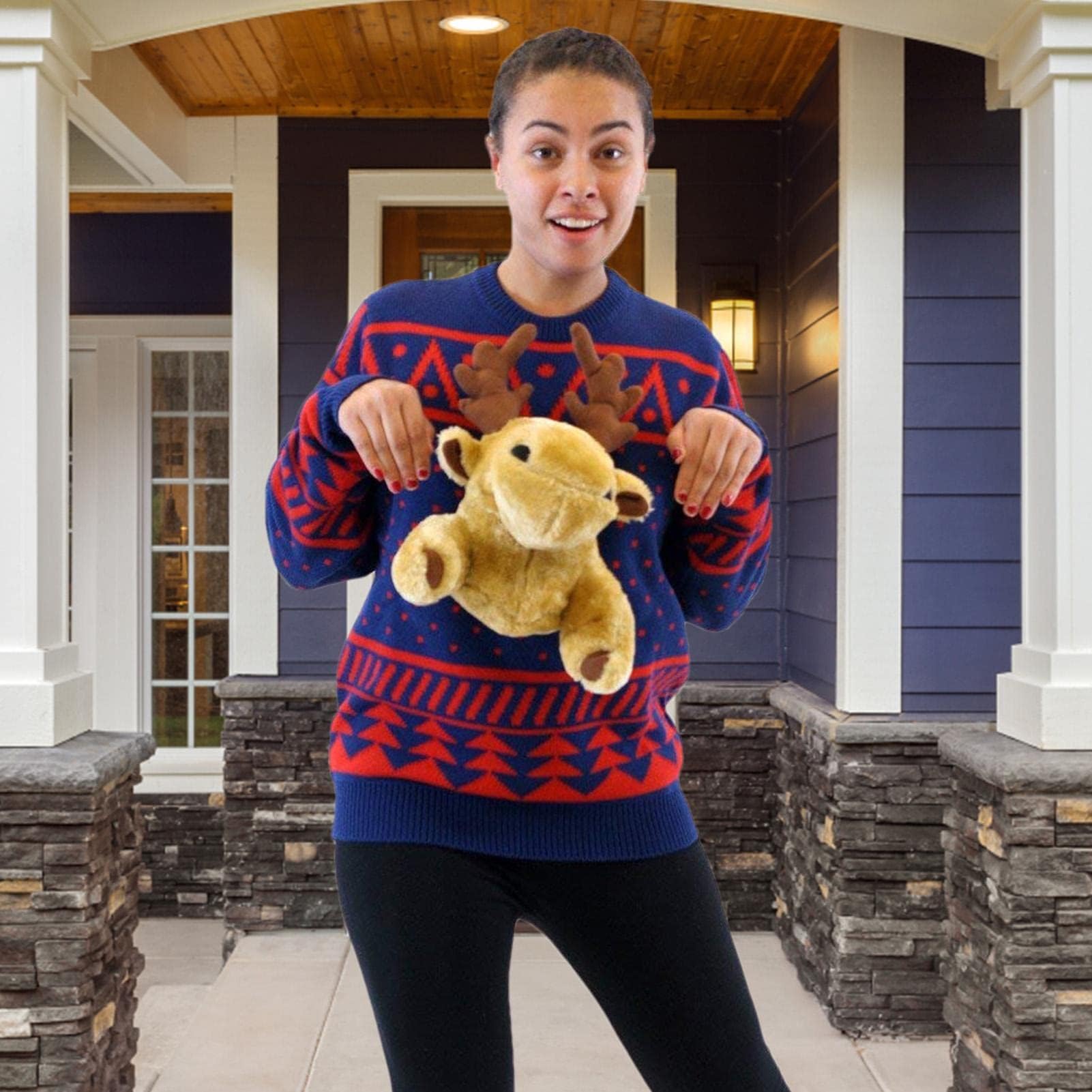 Amazon.co.jp: 3 d トナカイ クリスマス セーター - クリスマス ニット