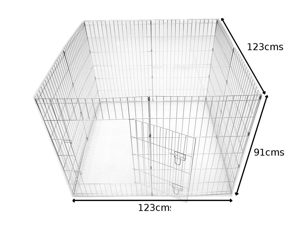 Ellie-Bo EB-9161X8 Kojec dla Psa, 123 x 123 x 91 cm, Srebrny