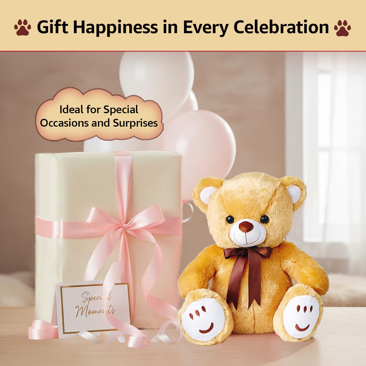 Amazon Brand - Jam & Honey Brown Teddy 33 cm 4