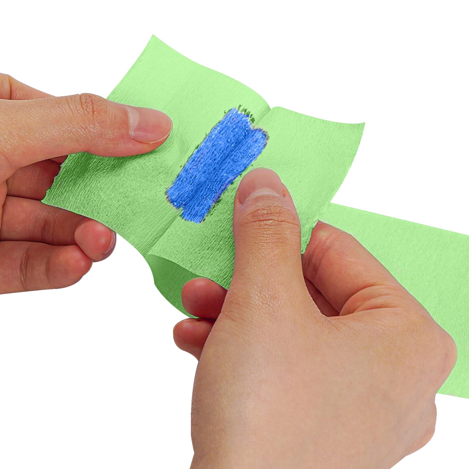 Strisce per collo da barbiere, 5 rotoli da 500 strisce verdi, usa e getta e flessibili, in carta, forniture per parrucchieri e parrucchieri, resistenti all'acqua e autoaderenti al collo