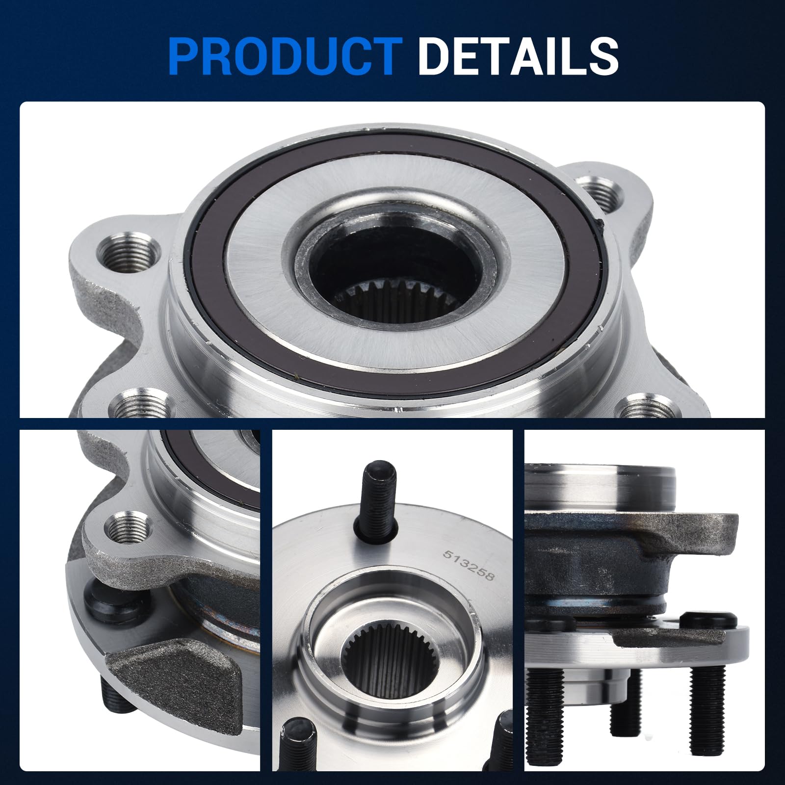 Amazon.com: Autoround 513258 Front Wheel Hub and Bearing Assembly