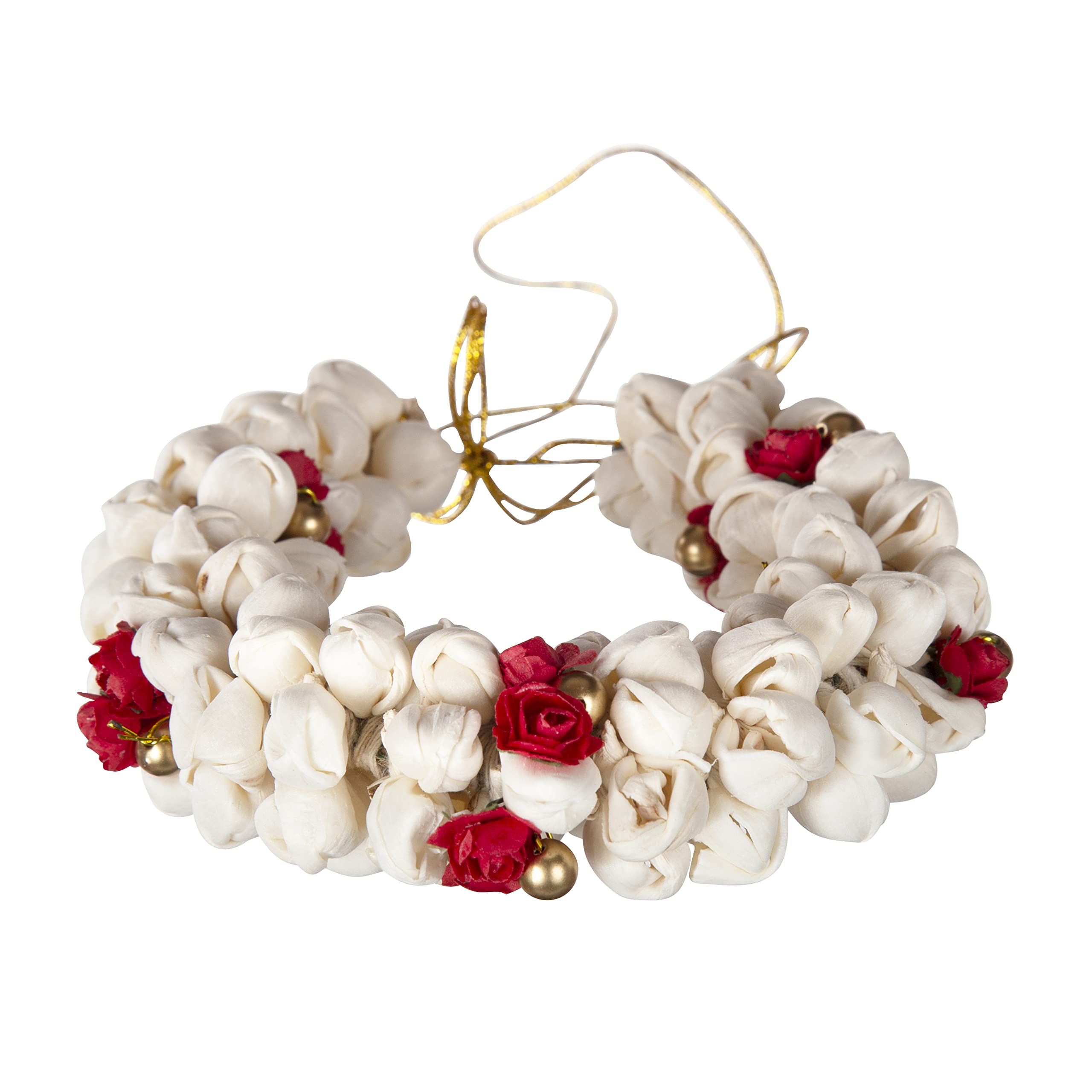Aakarshana JewelsFLORAL HAIR ACCESSORY INDIAN BOLLYWOOD STYLE HAIR FLOWERS INDIAN TRADITIONAL GAJRA MADE OF JASMINE FLOWERS