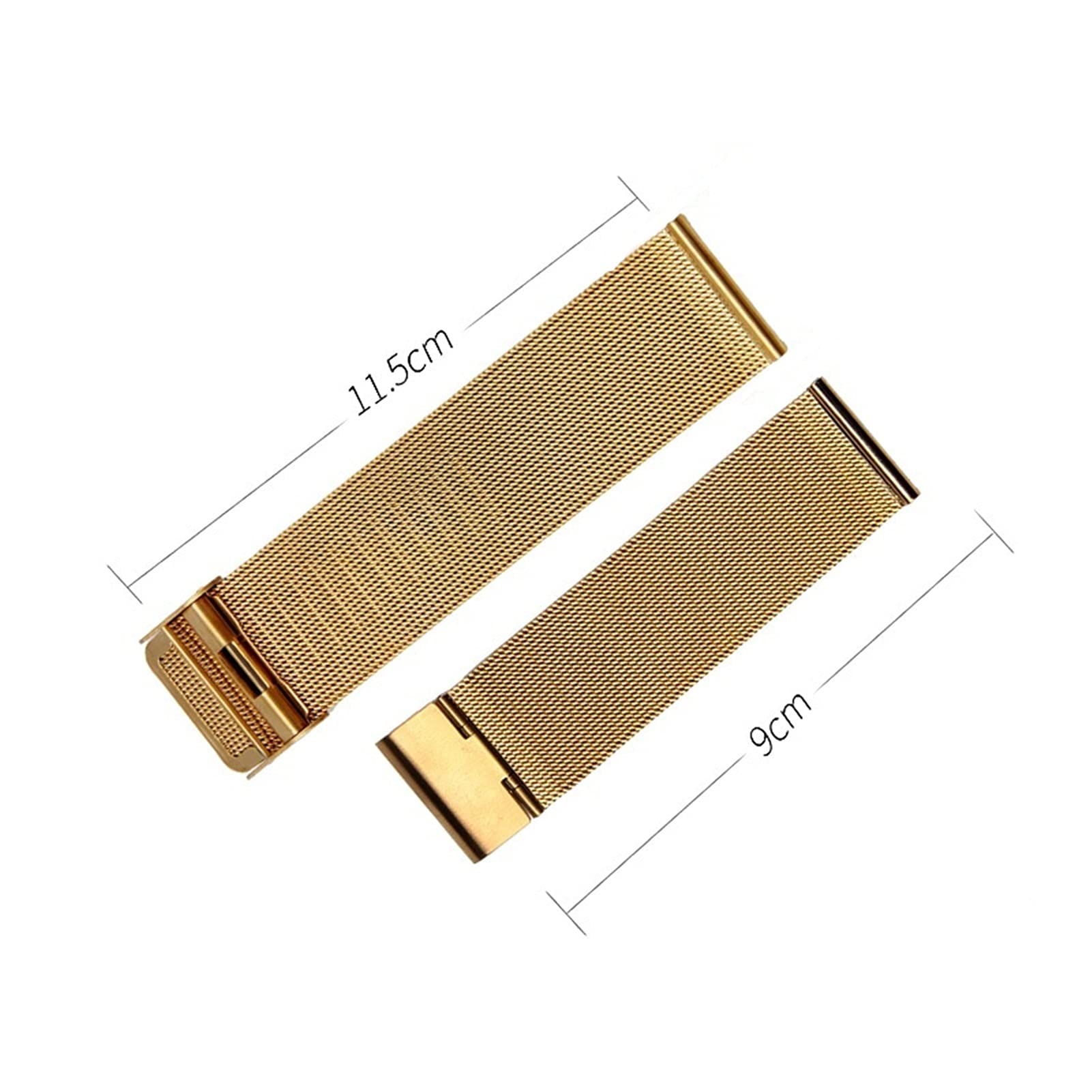 QHQQXN Correa de Reloj Correa sólida de Acero Inoxidable Tres Cuentas Relojes con Correa para Hombres y Mujeres con Accesorios 18/20/22/24/26/28/30 mm
