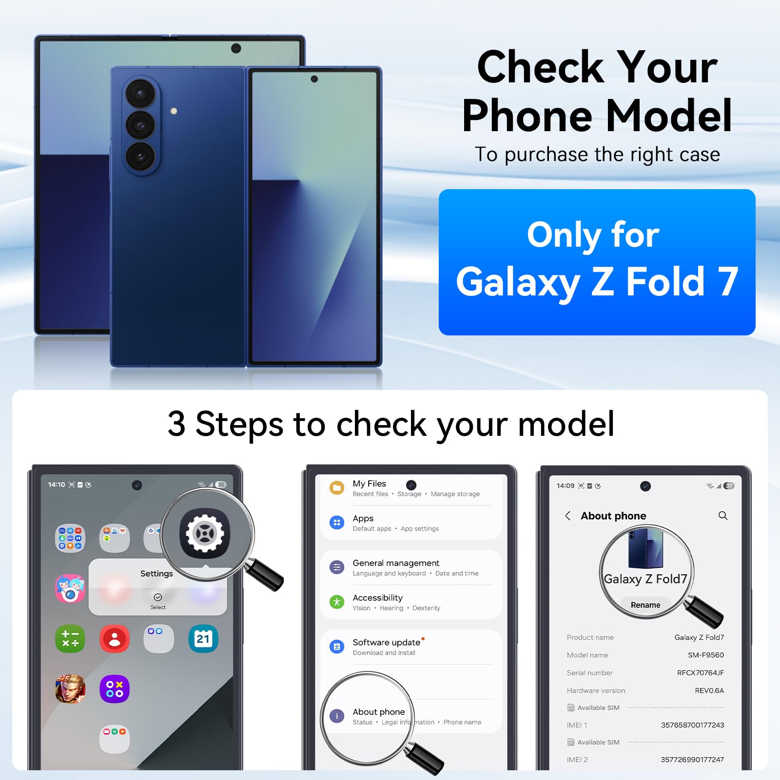 Etui magnetyczne do Samsung Galaxy Z-Fold-7: pozioma i pionowa podstawka, kompatybilna z MagSafe, ochrona ekranu 9H, wytrzymała ochrona zawiasów, odporne na uderzenia etui ochronne TPU ZFold