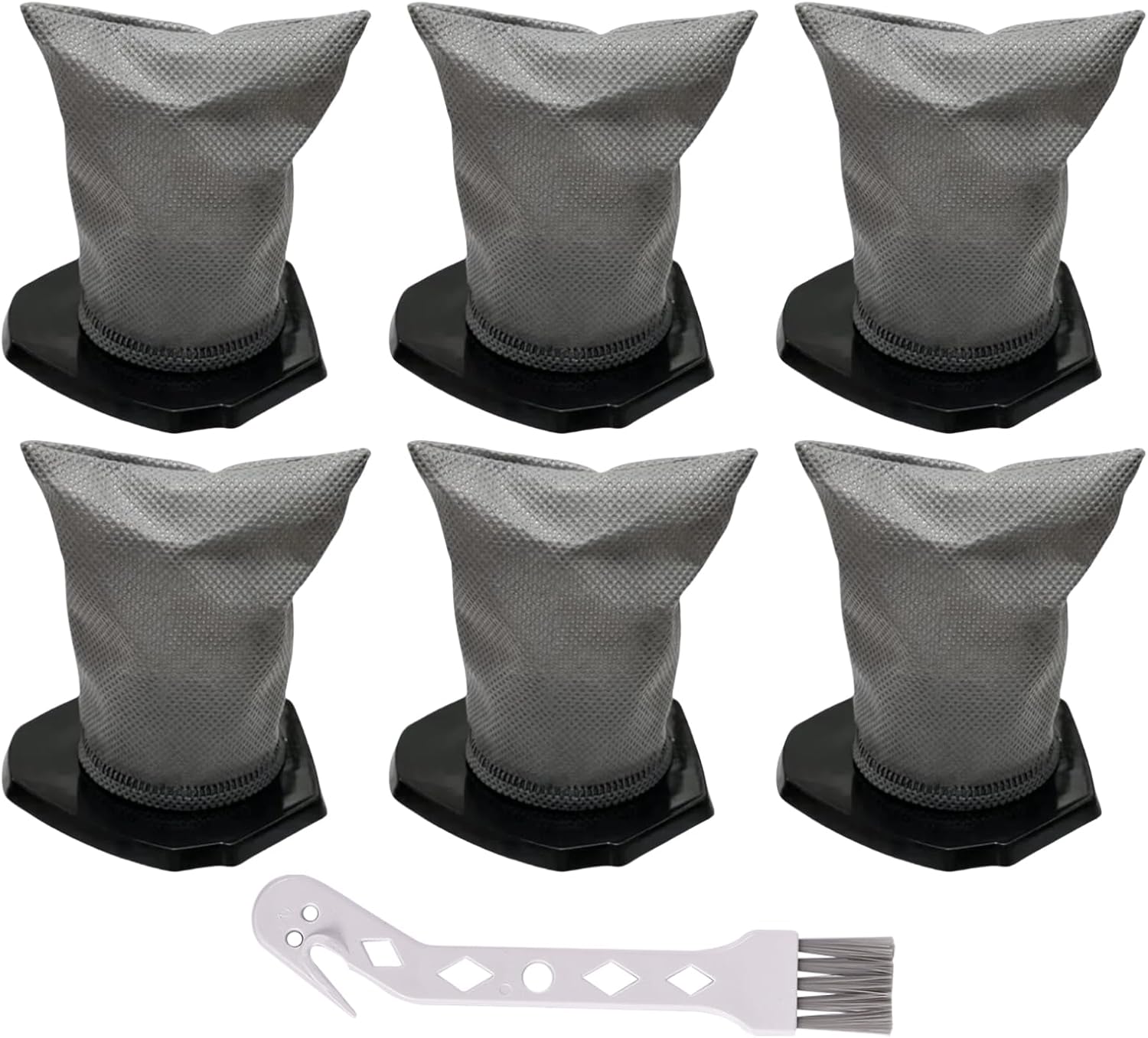 VideoPUP F113 Replacement 6PCS Vacuum Filter Bags Compatible with Dirt Devil Simplistik Plus 3-in-1 Corded Stick Vac with Handheld SD20000RED SD22010, Part AD40113, with Brush