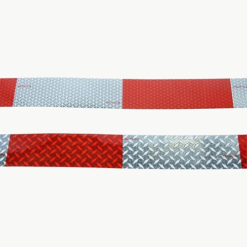 Oralite (Reflexito) REF-DOTC66TR23 V92 Cinta microprismática Daybright 2" x 15 pies, rojoblanco