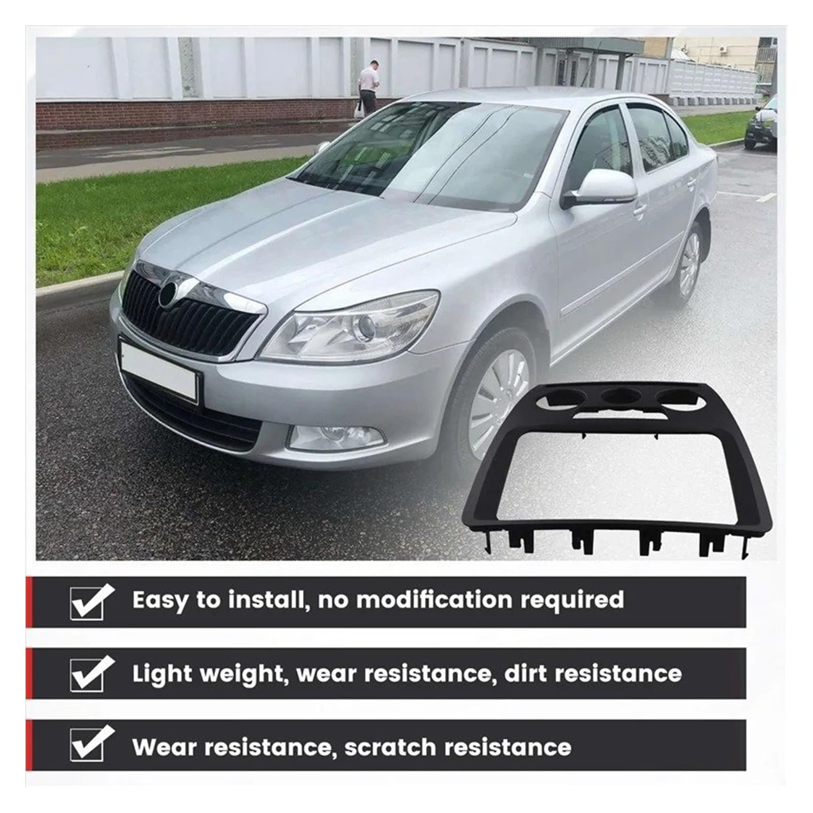 Mascherina Autoradio Cornice Stereo 2DIN per Skoda per Octavia 2007 2008 2009 Autoradio Fascia Cornice Dvd di Navigazione GPS MP5 Pannello di Copertura