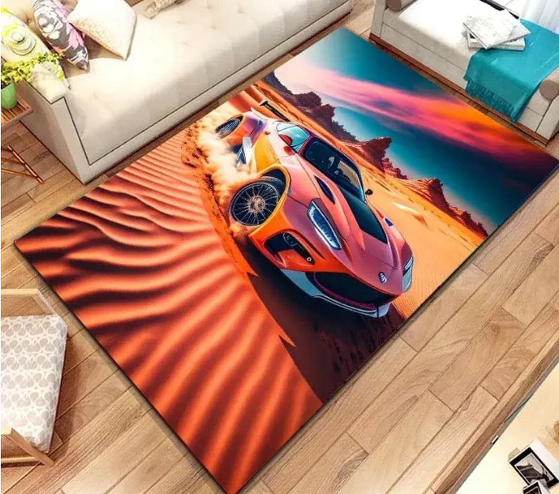 Tapis de sol de cuisine voiture de course pour éviter les glissades avec style
