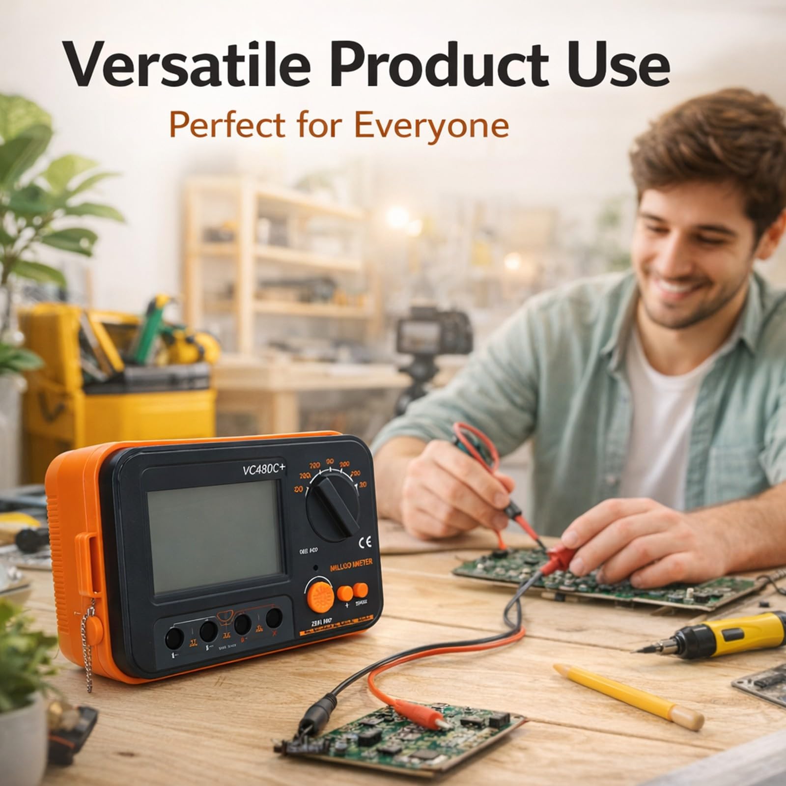 Milióhmetro Digital de 0.01mΩ a 2kΩ, 6 Rangos, Medición de 4 Hilos, Tester de Baja Resistencia DC - Alta Precisión, Protección Avanzada, Pantalla LCD Grande, Portátil para