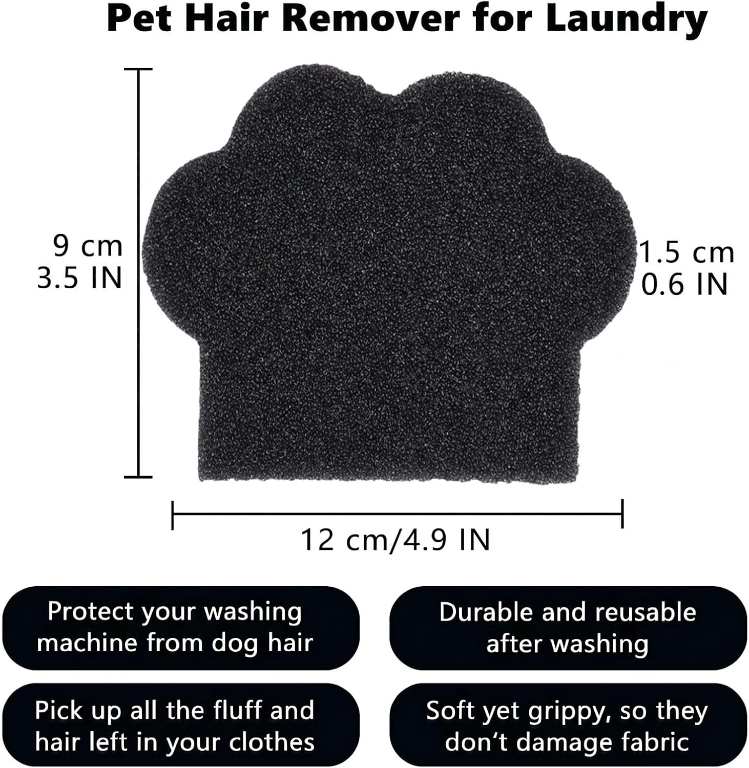Pet Hair Remover for Laundry (6 Pack) – Reusable Dog & Cat Hair Catcher for Washer & Dryer, Collects Pet Hair, Lint, and Loose Fibers from Clothes, Bedding, Blankets