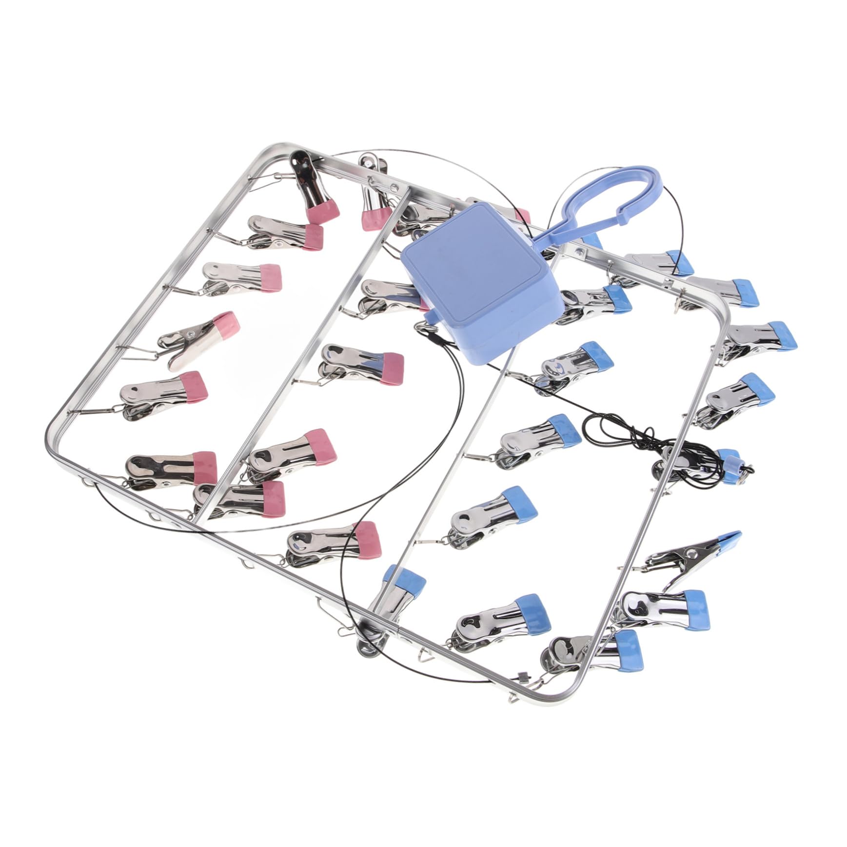 OFFSCH Manual Lifting Clothes Drying Rack Hangers Racks for Clothes Outdoor Drying Rack Coat Hanger Clothes Hanger Outdoor Balcony Air Drying Hanger Sock Drying Rack Stainless Steel