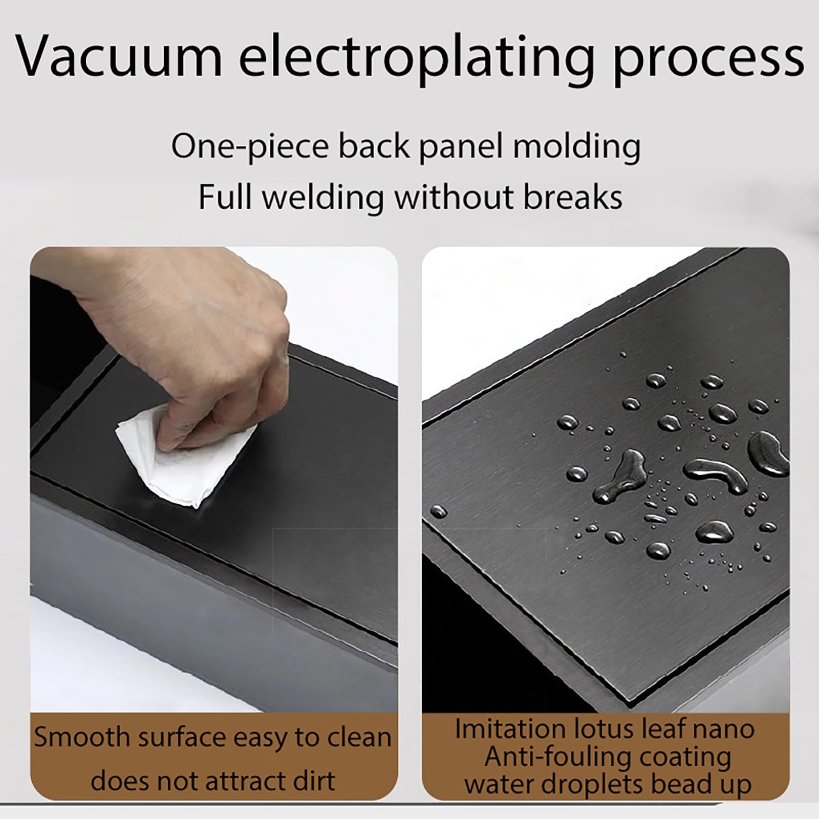 Portarrollos Papel Higiénico Empotrable con Papelera Integrada, Hornacina de Baño de Acero Inoxidable 304, Porta Rollos Pared, Ahorro de Espacio para Papel y Residuos(Nero,800x180mm)
