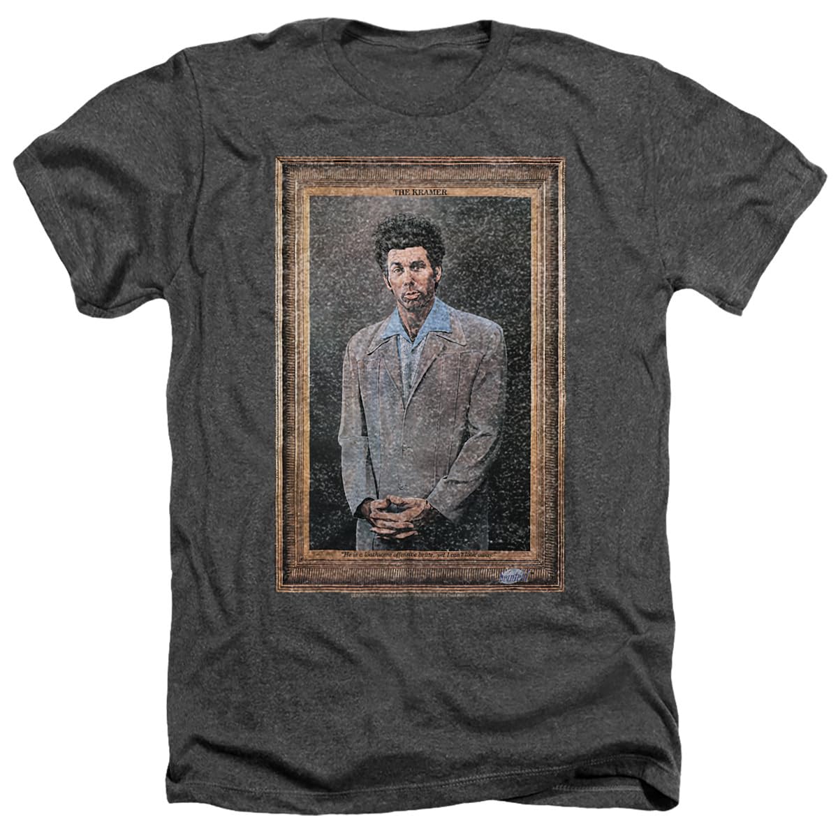 Popfunk Seinfeld Kramer Painting Unisex Adult Heather T-Shirt Charcoal