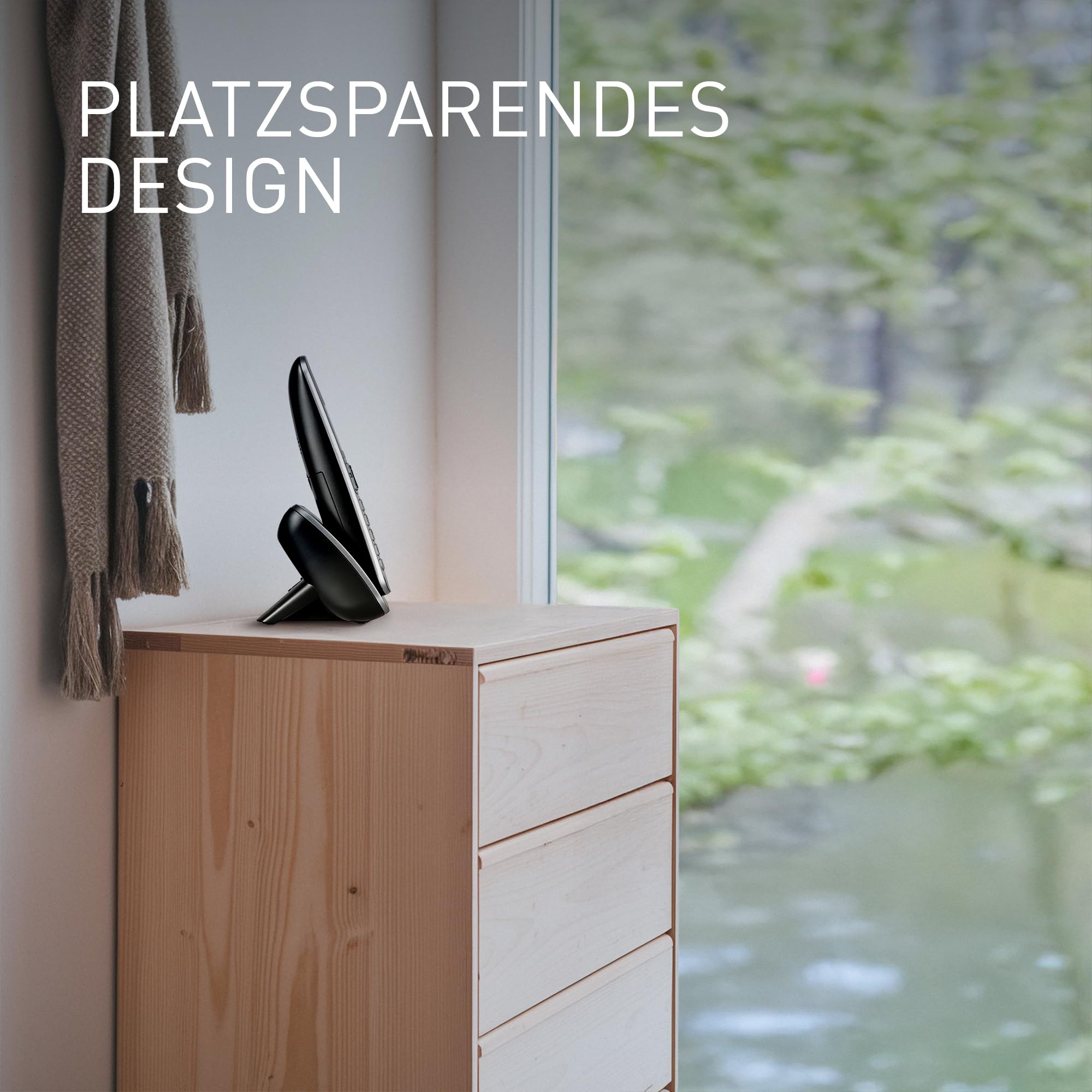 Panasonic KX-TG6821GB DECT Schnurlostelefon mit Anrufbeantworter schwarz