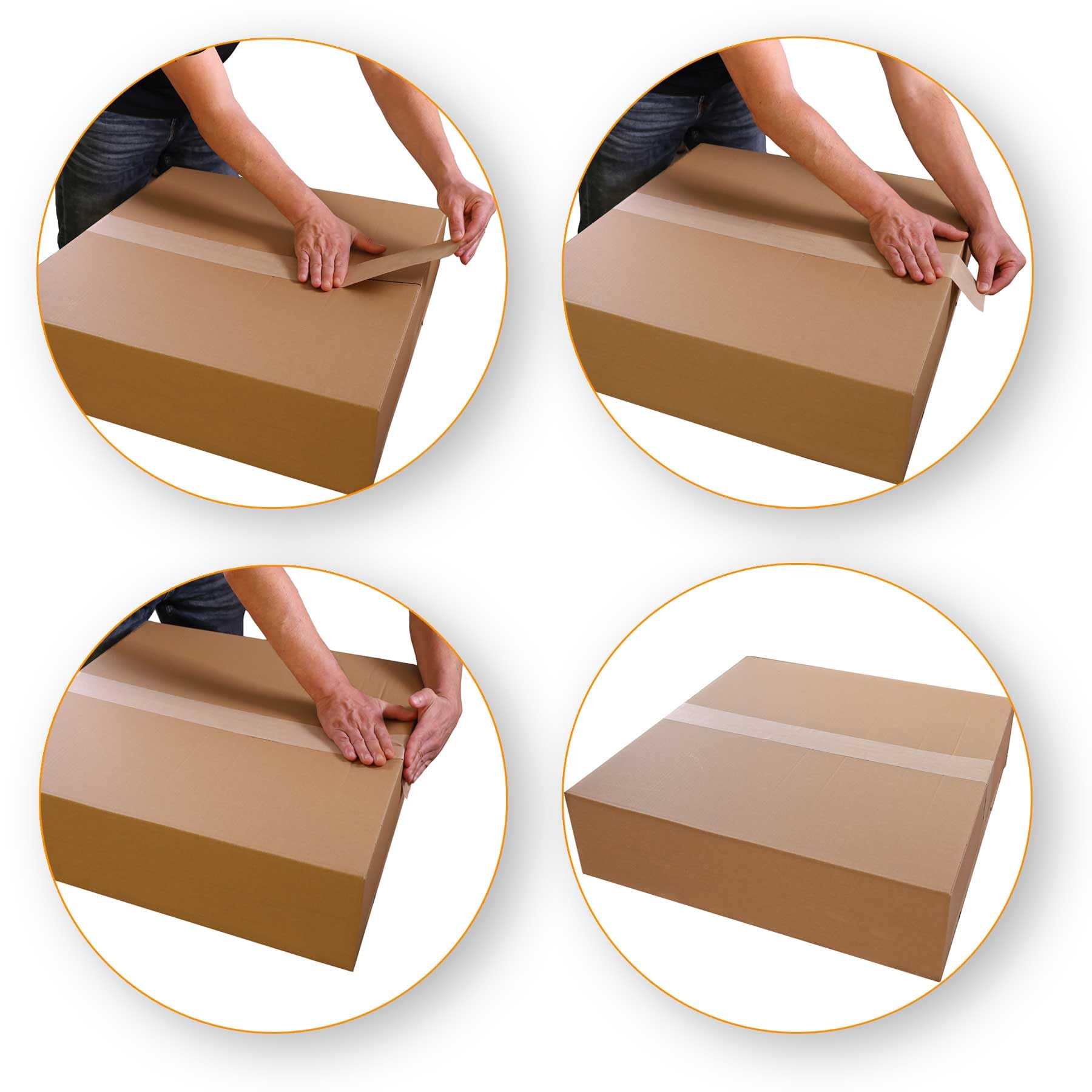Europack24 6 Rollen Nassklebeband Kraftpapier 70mm x 150m gitterverstärkt | leise abrollend | Paketklebeband für nahezu alle Kartonagen | stark klebendes Packband/Paketband