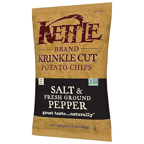 Vista 484 de Kettle Brand Papas fritas, papas fritas con ajo y parmesano, 7.5 onzas (paquete de 12)