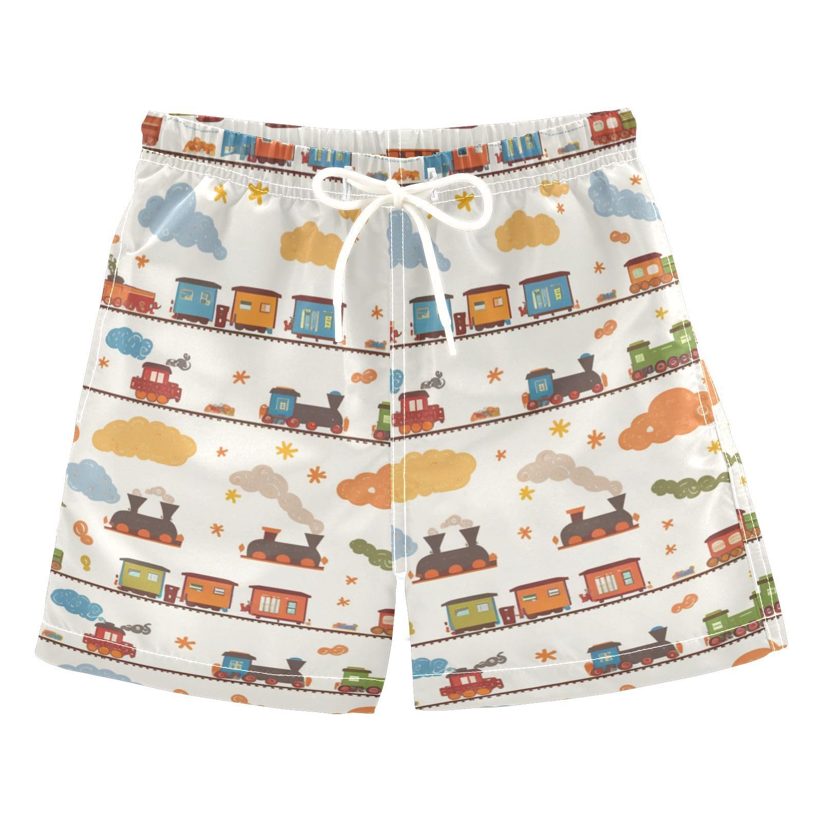 Funny Steam Train Toddler Swimming Suit Summer Holiday Boys Toddler Bathing Swim Shorts Kids Swimwears Youth' Presents 5T 5Y