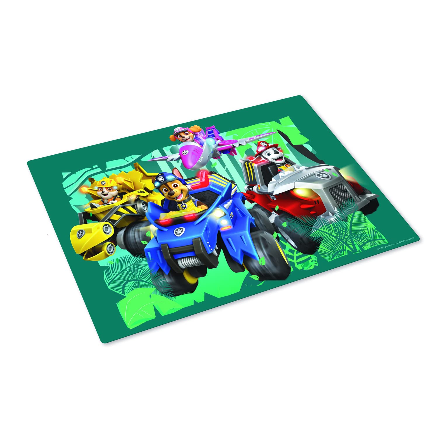 Paw Patrol Dino Rescue Mantel Individual Infantil, Mantel Individual de Plástico Lavable con 2 Manteles Individuales Rectangulares, para Proteger Las Mesas de La Suciedad y Los Daños