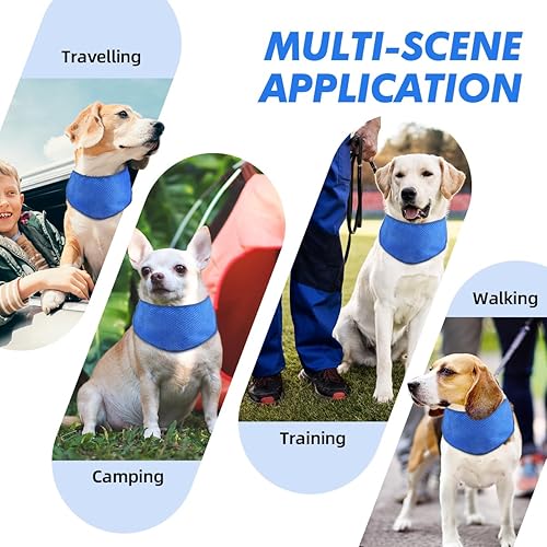 Miniatura 5 de Bandana refrescante para perro, envoltura de hielo para el cuello, bufanda de enfriamiento instantáneo para mascotas para clima caluroso de verano,