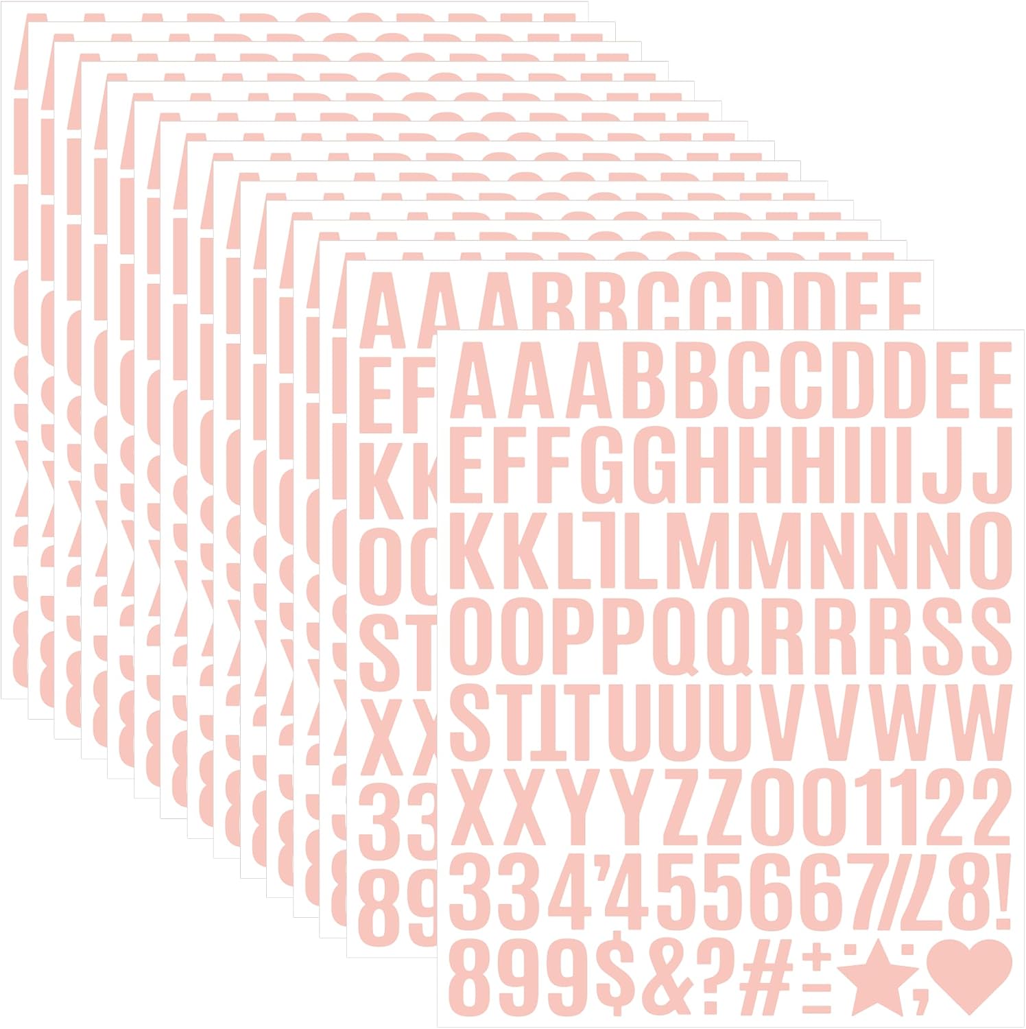 1470Pcs Letter Stickers 1Inch Alphabet Sticker Mailbox Numbers,Multicolored